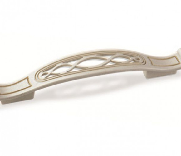 Ручка - скоба FS 131 128 Золото прованс/1013 Жемчужно-белый матовый (ТЗ)