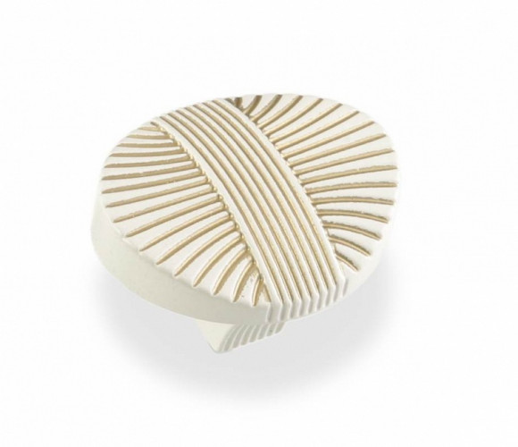 Ручка - грибок FB 023 000 Золото прованс/1013 жемчужно-белый матовый (ТЗ)