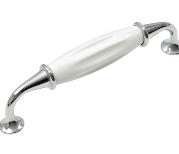 RS110CP.4/128/W Хром полированный/Белый Ручка TRINITY