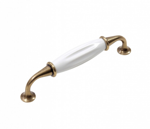 RS110AB.4/128/W Старинная латунь/Белый Ручка TRINITY