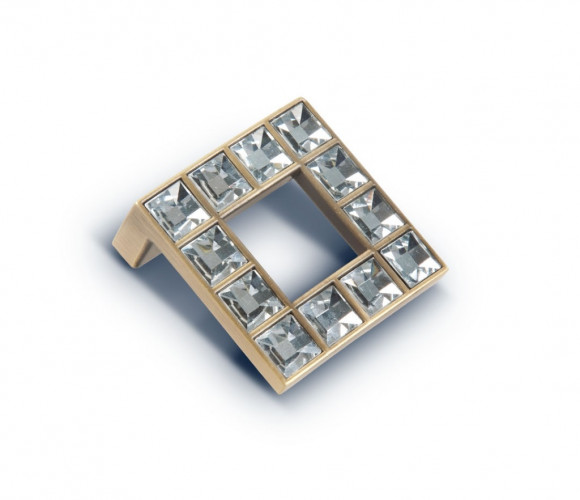 Ручка-кнопка с кристаллами, бронза CRL17 BA, KERRON