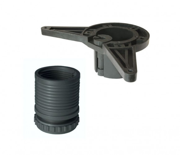 Комплект Фланец 1шт/подпятник 1шт. к опоре  D60, ПЛАСТИК   (8176+8177)