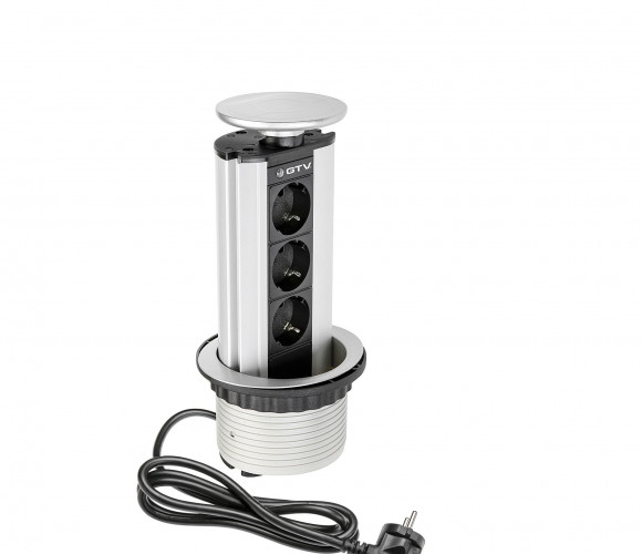 Удлинитель для офиса, серый AE-BPW3GS-80 (БОЛЬШОЙ D=80)