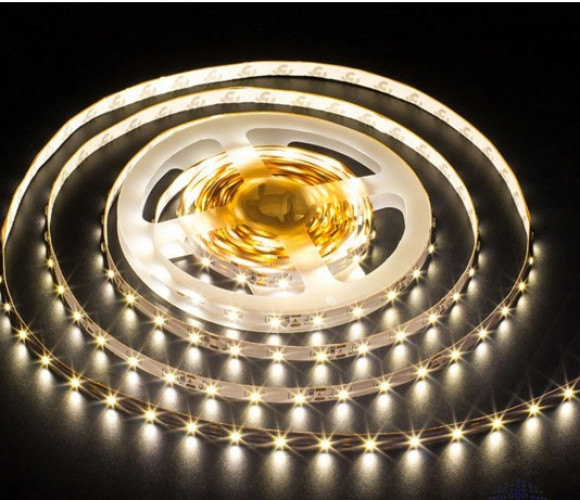 Лента светодиодная 320 диодов/м.п.  теп.белый, открытая 12V, 8W  IP20   LD-COB12V-20-CB