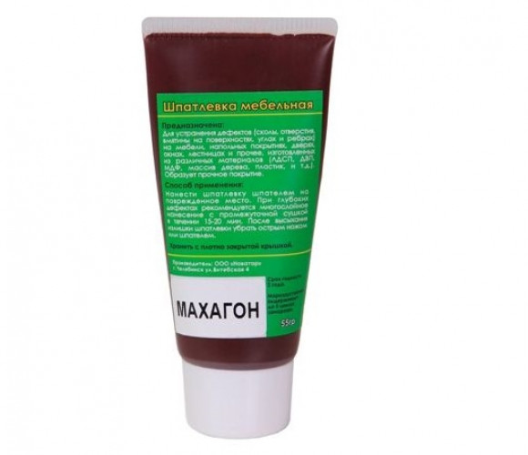Шпатлевка мебельная, цвет махагон