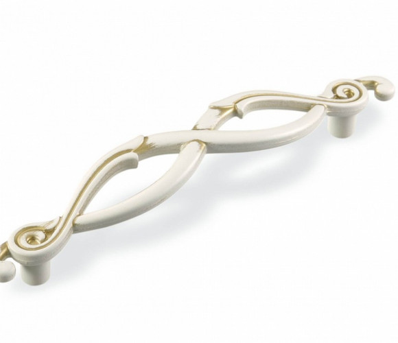 Ручка - скоба FS 188 096 золото прованс/1013 жемчужно-белый матовый (ТЗ)