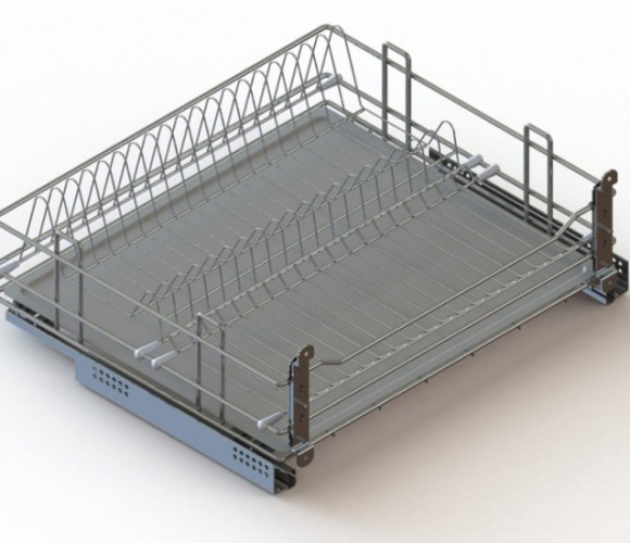 Cargo 700мм Посудосушитель выкатной Квадро, хром