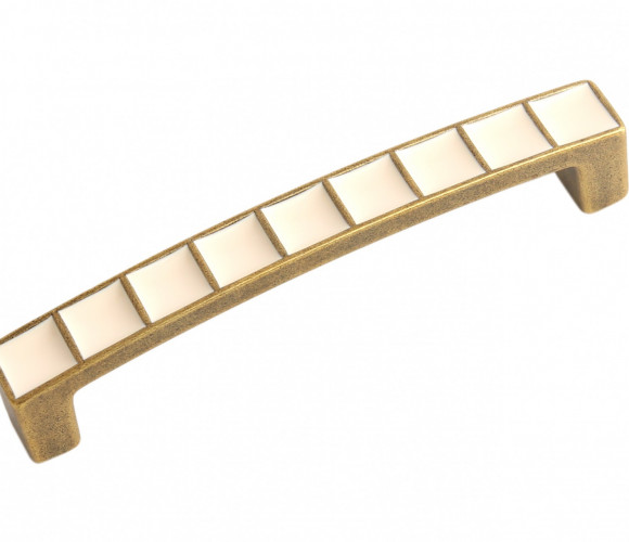 RS120MAB/Bg.4/96 Матовая старинная латунь/Бежевый Ручка DONNA