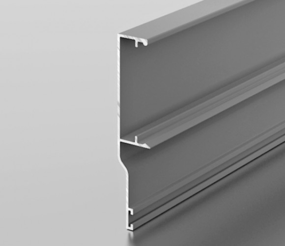 Профиль PS 1-04 Наличник верхней направляющей потолочный  ( Серебро)