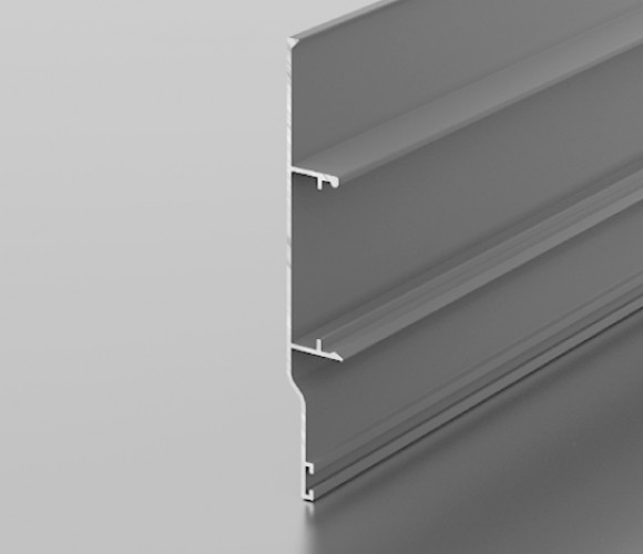 Профиль PS 1-05 Наличник верхней направляющей (настенный)  Серебро