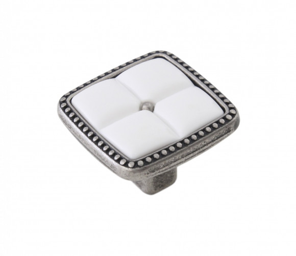 RC112BAZ.4/W Черненый старинный цинк/Белый Ручка BELLE