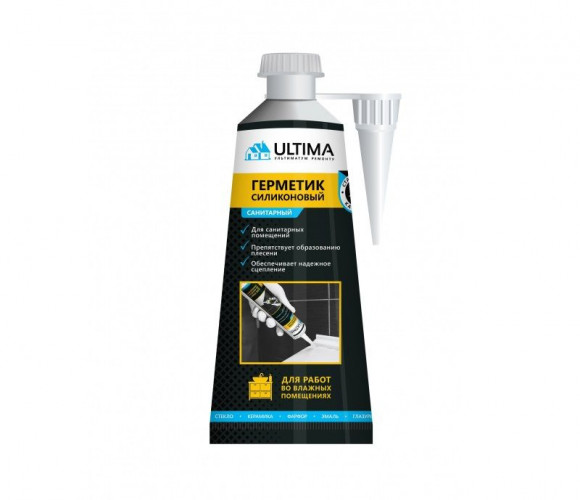 Герметик Ultima силиконовый санитарный  Бесцветный 80мл.