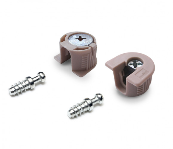 Эксцентриковая стяжка B-FIX 49 + дюбель, Бежевая ST01/49/3/Bg/01 БОЯРД