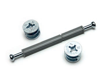 Эксцентриковая стяжка B-FIX 50 + дюбель двойной, ST01/50/6/Zn/01   БОЯРД