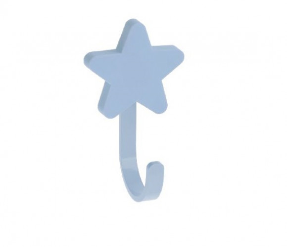Крючок мебельный звезда, синий WM-STAR-NB