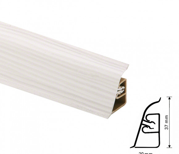 Thermoplast CEZAR BL44 - Плинтус - 1474 (4,2)   Сосна авола  белая 37*24*4200 (BL44-065)