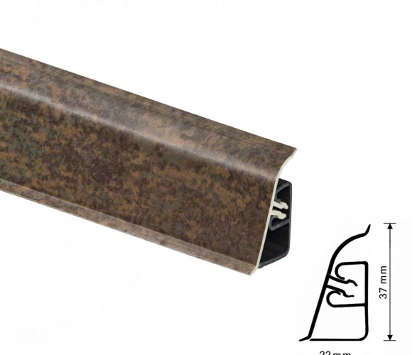 Thermoplast CEZAR BL44 - Плинтус - 302 (4,2)   Ферро бронза 37*24*4200 (BL44-104)