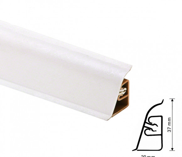 Thermoplast CEZAR BL44 - Плинтус - 1000 (4,2)   Белый премиум 37*24*4200 (BL44-142)