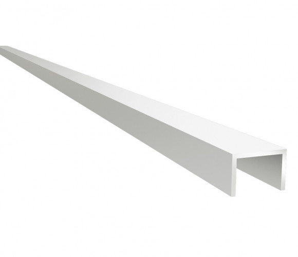 Планка торцевая 10 мм, L=0,6м (Для мебельного щита ) Серебро Крокос