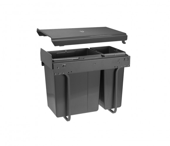 Сегрегатор для модуля 300мм (20L+10L) АНТРАЦИТ без крепл., с доводчиком PB-45-002010-60A