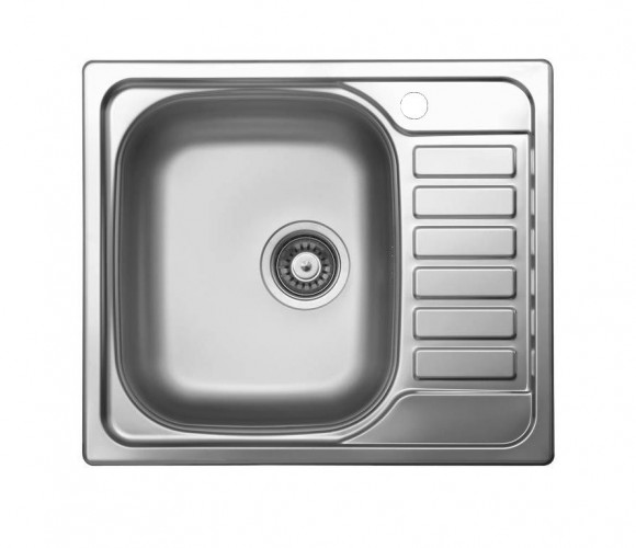 Мойка "Юкинокс" 580х500мм Левая Полированная Гранд GRP580.500 -GT8K 2L (с сифоном S701)