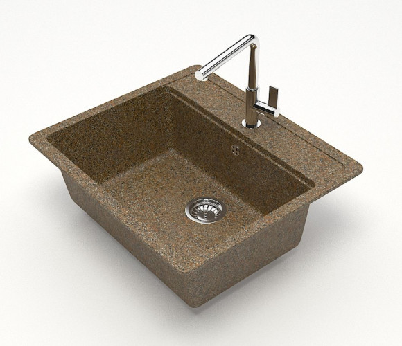 Мойка Модель 9, Квадратная 570х505х200мм, Терракот Q9  Мрамор