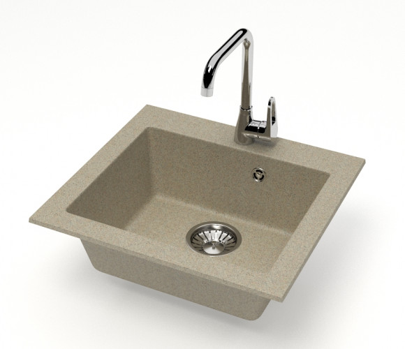 Мойка Модель 35,  480х440х160мм, Песочный Q5  Мрамор