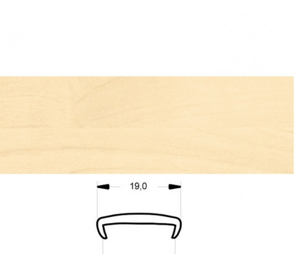 Профиль накладной С16мм L2,8м жесткий Береза