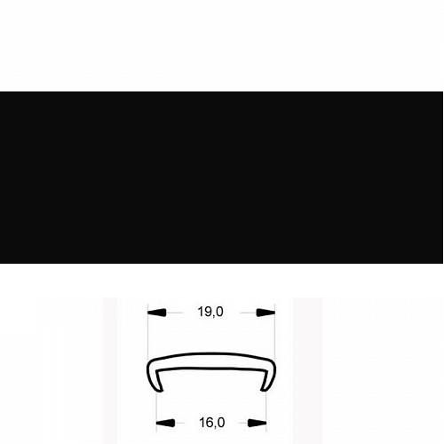 Профиль накладной С16мм L2,8м жесткий Черный