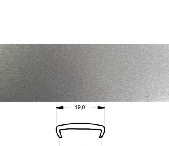 Профиль накладной С16мм L2,8м жесткий Серебро Металлик