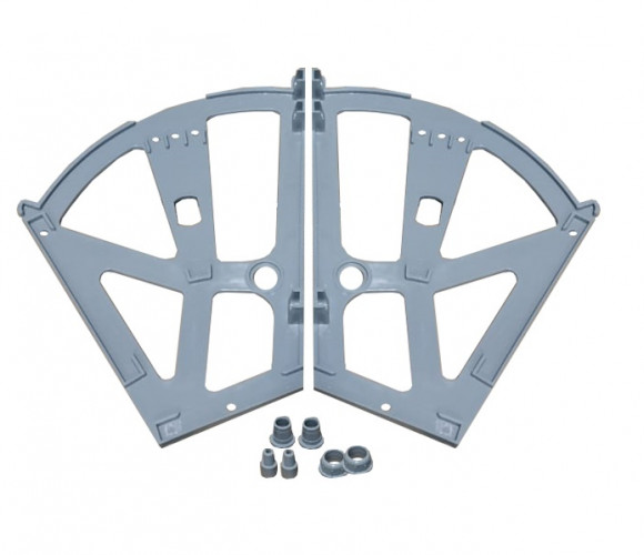 Обувница двойная Серая  125921