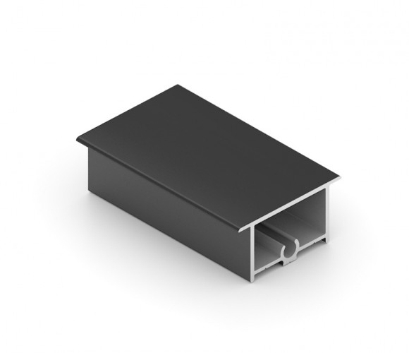 АРИСТО Профиль средний закрытый NOVA, 5400, черный   NB0486