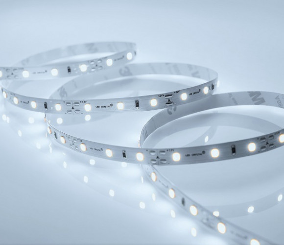 Лента светодиодная 60 диодов/м.п. 3528 хол.белый,12V,4.8W открытая, IP20 LR1-CW60