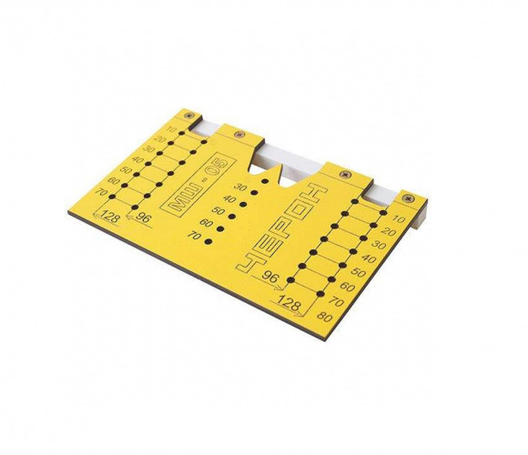 Шаблон для разметки отверстий под мебельные ручки (96 и 128мм)   МШ-05