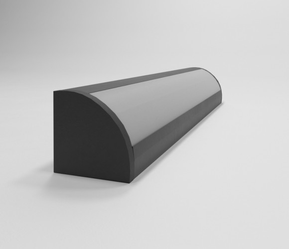 Профиль угловой под светодиодную ленту, черный, 2м