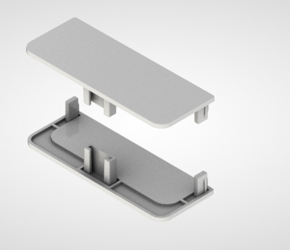 Заглушки закрытые для профиля GOLA С серый REHAU