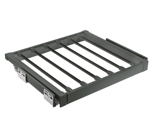 Вешалка для брюк с доводчиком, полного выдв., графит   WG-WSPOD70-60