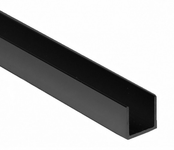 Планка торцевая 6 мм, L=0,6м ЧЕРНАЯ (Для мебельного щита) Крокос