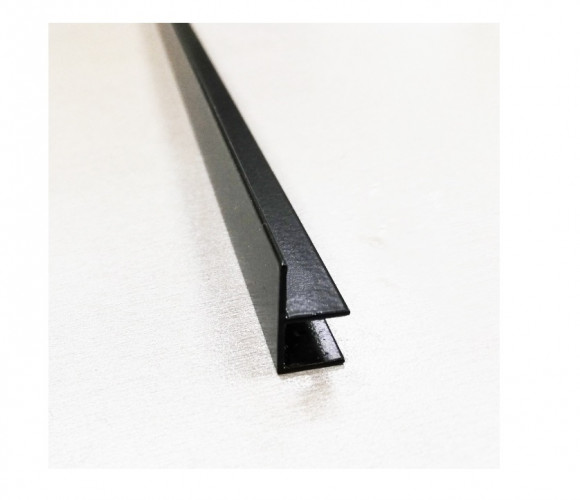 Планка угловая F-образная 6 мм, L=0,6м ЧЕРНАЯ (Для мебельного щита) Крокос