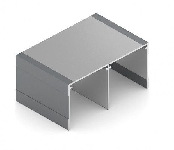 АРИСТО Направляющая двойная верхняя, 5400, антрацит   AS0046