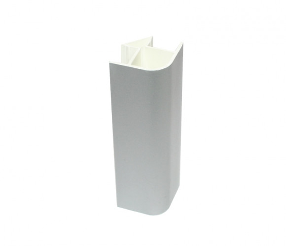 Угол цоколя универсальный 90гр., Н=100мм, Титан