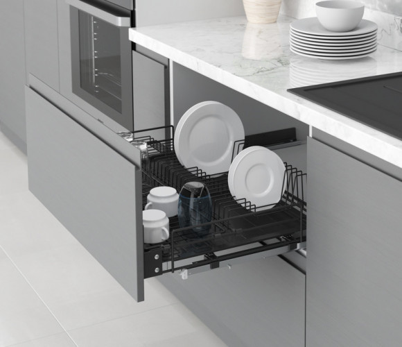 Cargo 700мм Посудосушитель Starax (660-680х520х185) антрацит   S-2032-A