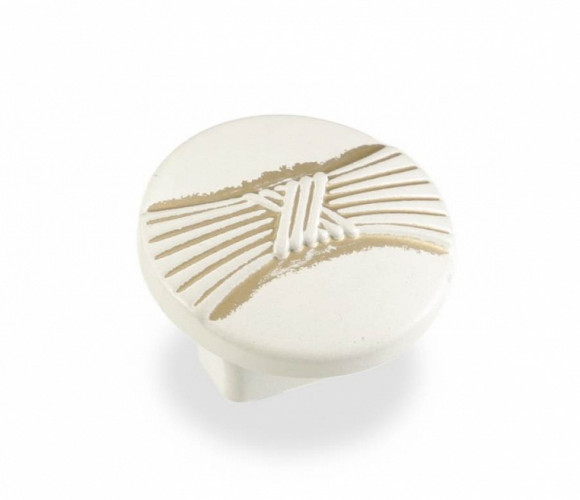 Ручка - грибок FB 028000 Золото прованс/1013 жемчужно-белый матовый (ТЗ)