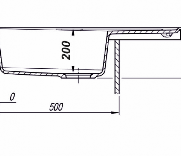 Мойка НОВА Графит    775*505*200мм   GRANIT