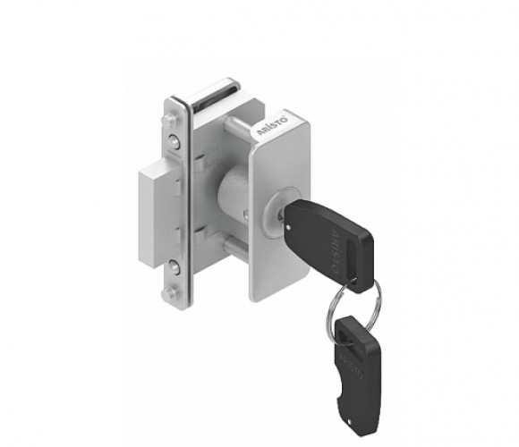 АРИСТО Замок для профиля Fusion, двери в 1й плоскости, серебро   FH0102