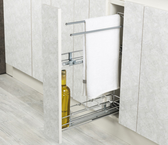 Cargo mini 150 мм Starax Tandem Cristal, (106*475*640) полн.выдв., правая S-2642-C