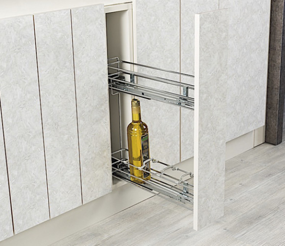 Cargo mini 150 мм Starax 2-х.ярусная,  (106*475*495) антрацит, правая S-2421-А