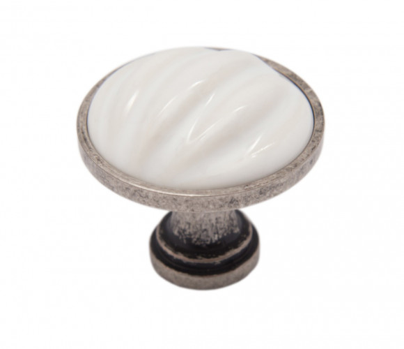 RC121BAZ.4/W Черненый старинный цинк/Белый Ручка TIFFANI