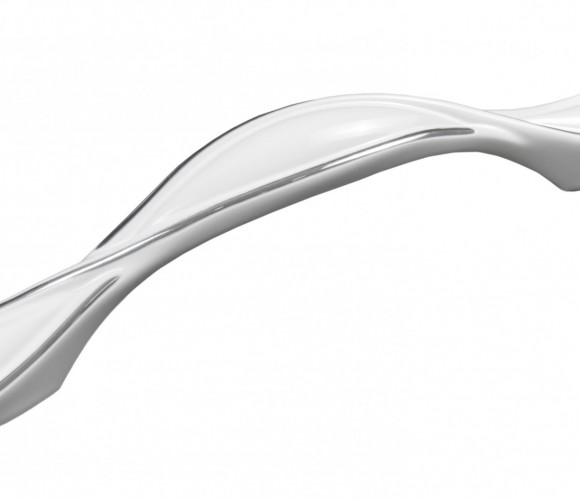 RS470CP/W.3/96 Хром полированный, Белый Ручка ШЕЛК