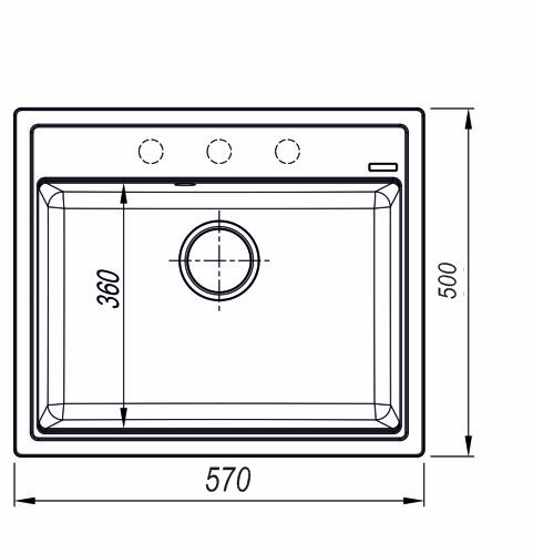 Мойка Кватро-570 Сахара   570*500*200мм   GRANIT